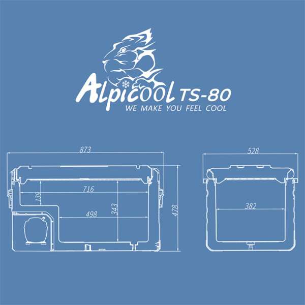 Холодильник автомобильный Alpicool TS80 (12/24)